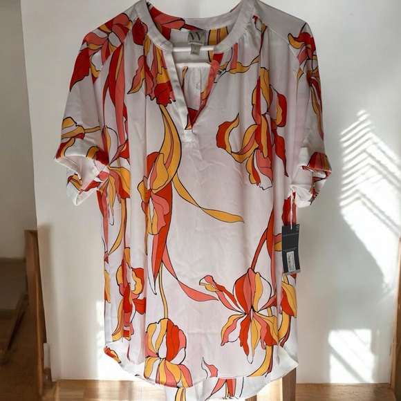 Worthington Floral Blouse Size L NWT (New With Tags) - Picture 5 of 5